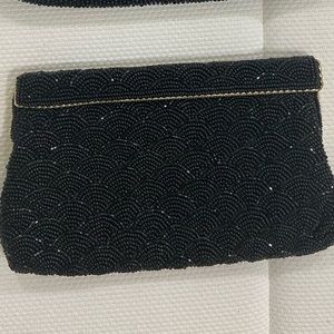 Black beaded purse